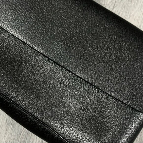 GUCCI Shoulder Bag Leather Black 001 1998 1766 Authentic - Picture 7 of 11